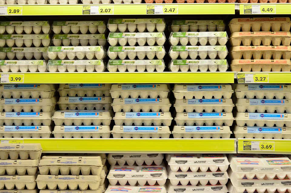 Im Supermarkt Bio Eier aus Freilufthaltung vorziehen